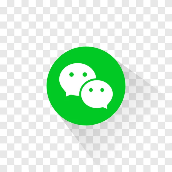 Isolerade Wechat logotyp. Vektorillustration. Wechat ikonen. — Stock vektor