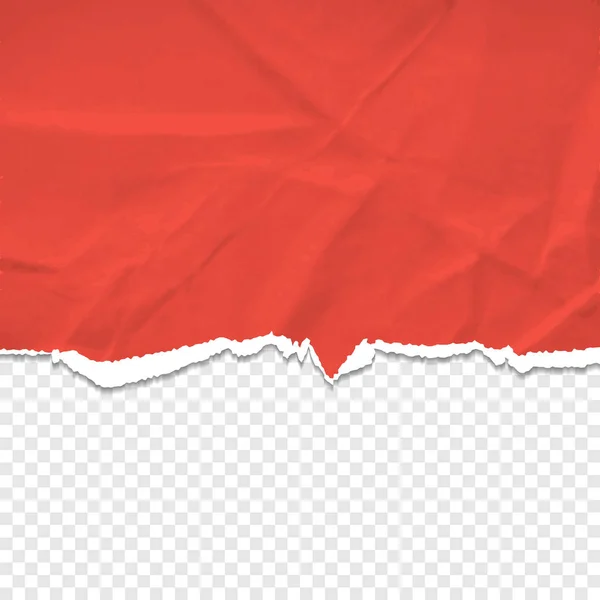 Questo è uno sfondo di carta strappato rosso . — Vettoriale Stock