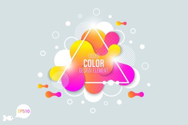 Modern vektör sıvı form tasarım elemanları