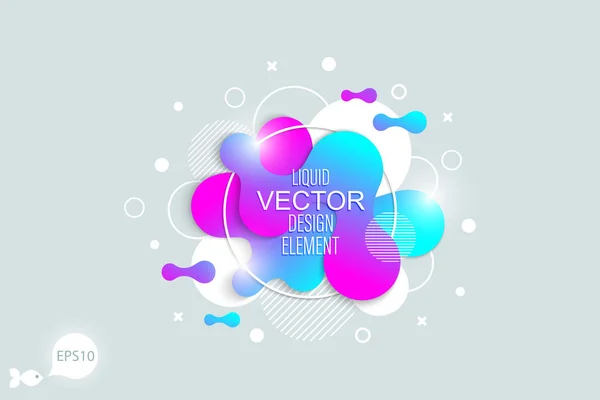 El vector moderno elementos de diseño de forma líquida Gráficos vectoriales