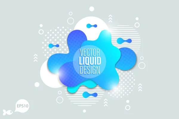 I moderni elementi di design della forma liquida vettoriale — Vettoriale Stock