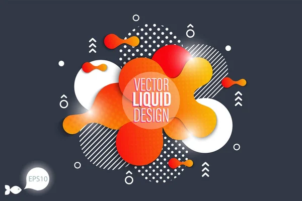Les éléments de conception de forme liquide vectoriel moderne — Image vectorielle