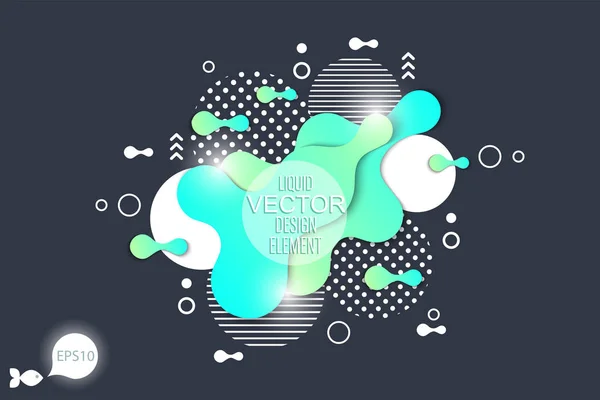 El vector moderno elementos de diseño de forma líquida — Vector de stock