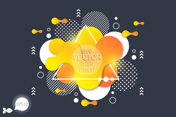 Сучасні елементи дизайну векторної рідини — стоковий вектор