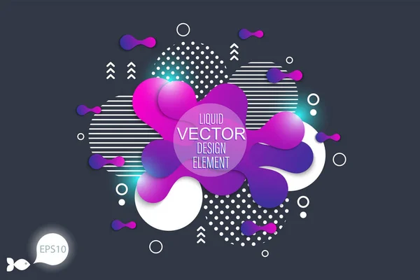 De moderne vector vloeistof vorm ontwerpelementen — Stockvector