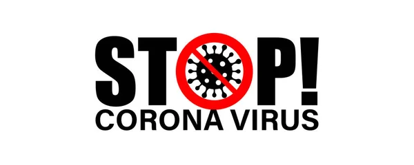 Het zwarte en rode Covid-19 symbool. Stop de coronaviruspandemie. — Stockvector