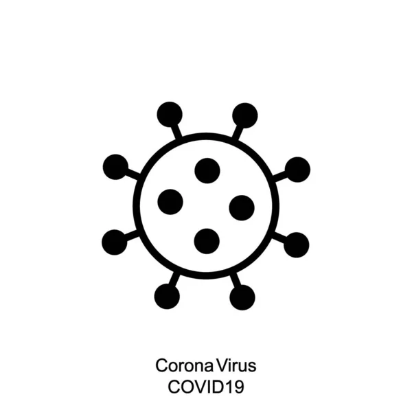 Coronavirus 2019-NCoV 'un izole edilmiş ikonları. Covid 19.. — Stok Vektör