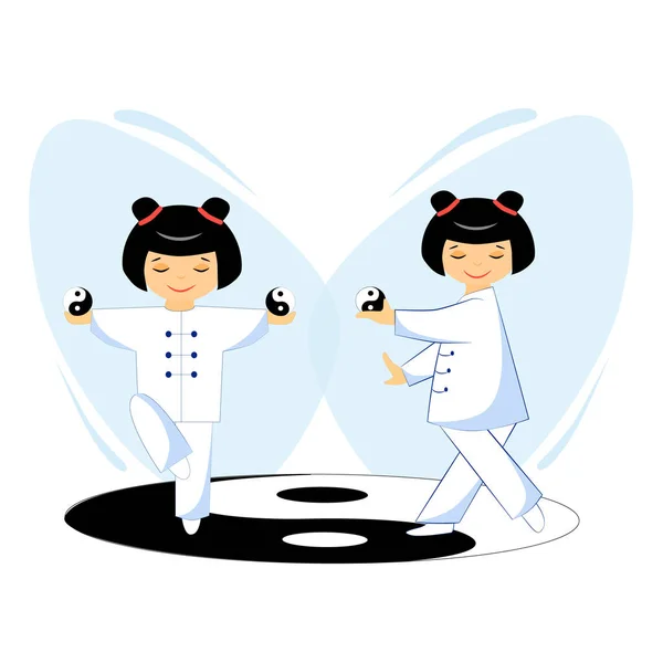 Tai Chi topları ile egzersiz.