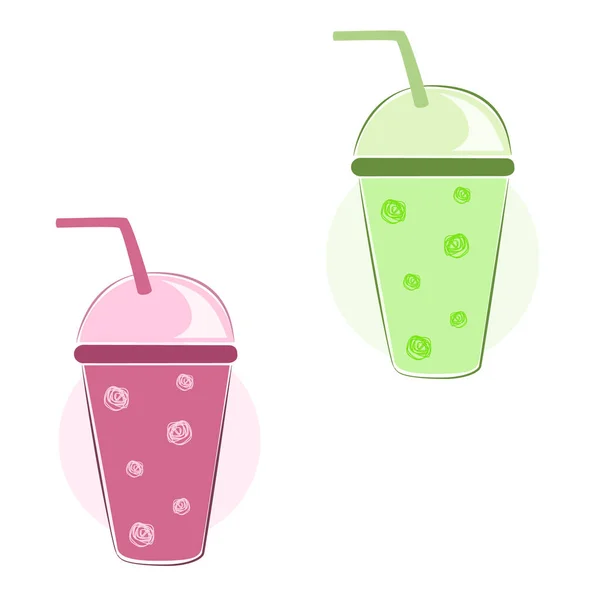 Fruit shakes — Stock Vector