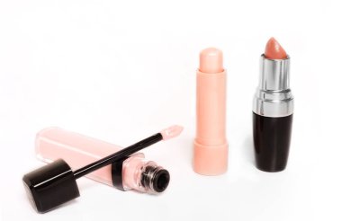 moda kozmetik dudak çıplak ses tonuyla için kümesi  