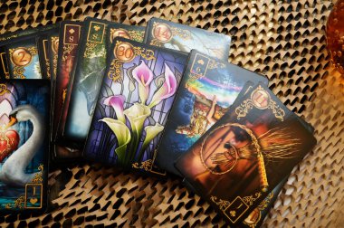 Junary 24, 2019 - Saint Peterburg, Rusya Federasyonu: lenormand kartları Ciro Marchetti ile. Stüdyo vurdu