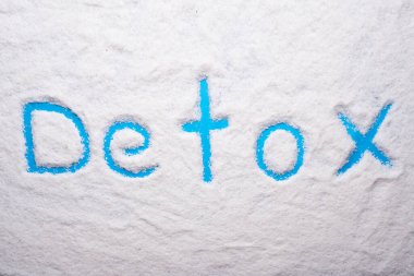 Detox tuz arka planı. Sağlıklı konsept