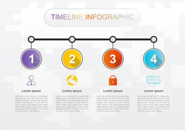 Zaman çizelgesi infographics şablon beyaz arka plan üzerinde