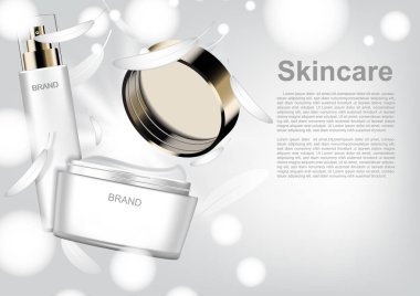 Kozmetik ürün beyazlara ve parlayan ışık