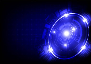 Vektör çizim fütüristik teknoloji arka plan kavramı