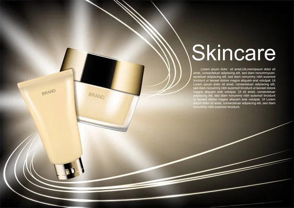 Koyu arka plan üzerinde yıldız ve eğri ışıkları yanıp sönen ile cilt bakımı ayarla