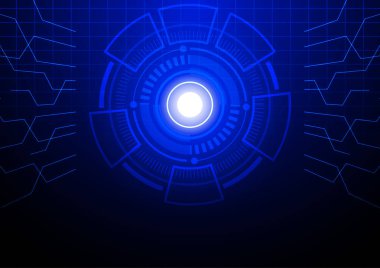 Fütüristik soyut daire teknolojik altyapı