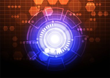 Portakal teknoloji arka plan vektör çizim