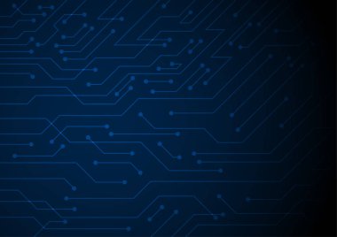 Küçük devre satırları doku koyu mavi zemin üzerine