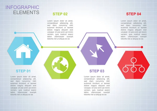 Ilustração Vetor Modelo Elementos Infográficos Empresariais —  Vetores de Stock