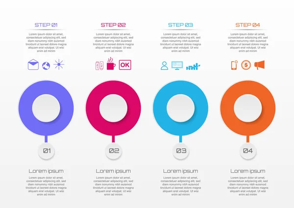 Modelo Infográfico Negócios Ilustração Vetorial — Vetor de Stock