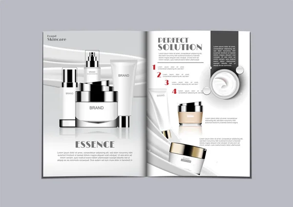 Dergisi Cilt Bakımı krem malzemeler ve bilgi sağ ve sol olarak ayarlayın