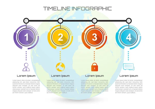 Modelo Negócio Infográfico Linha Tempo Alguns Elementos Desta Imagem Fornecida —  Vetores de Stock