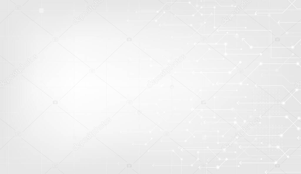 Circuit board on white background, vector illustration