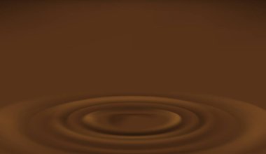 Damlayan dalgalı çikolatalı süt damlası