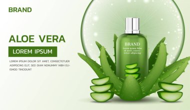 Aloe vera ve su damlalarıyla serum