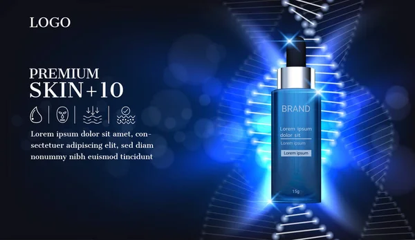 Parlayan ışık ve sarmal DNA yapısına sahip kozmetik ürünü