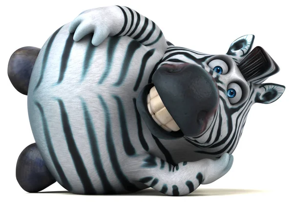 Personaggio Divertente Zebra Illustrazione — Foto Stock