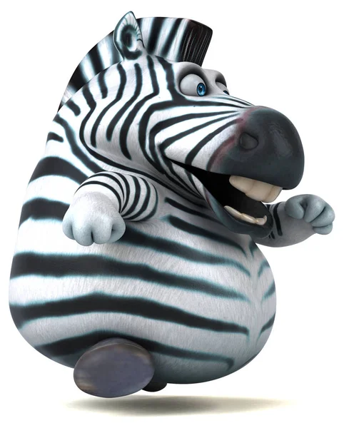 Personaggio Divertente Zebra Illustrazione — Foto Stock