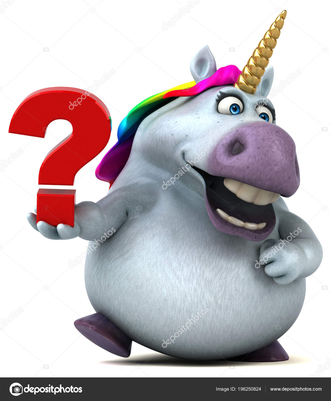 Funny Cartoon Character Question Mark Illustration Stock Photo by ©julos  196250824
