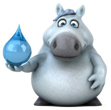 Düşürme ile eğlenceli at - 3D Görüntü