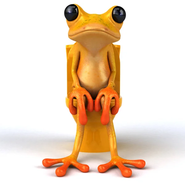 Fun Frog Ilustracja — Zdjęcie stockowe