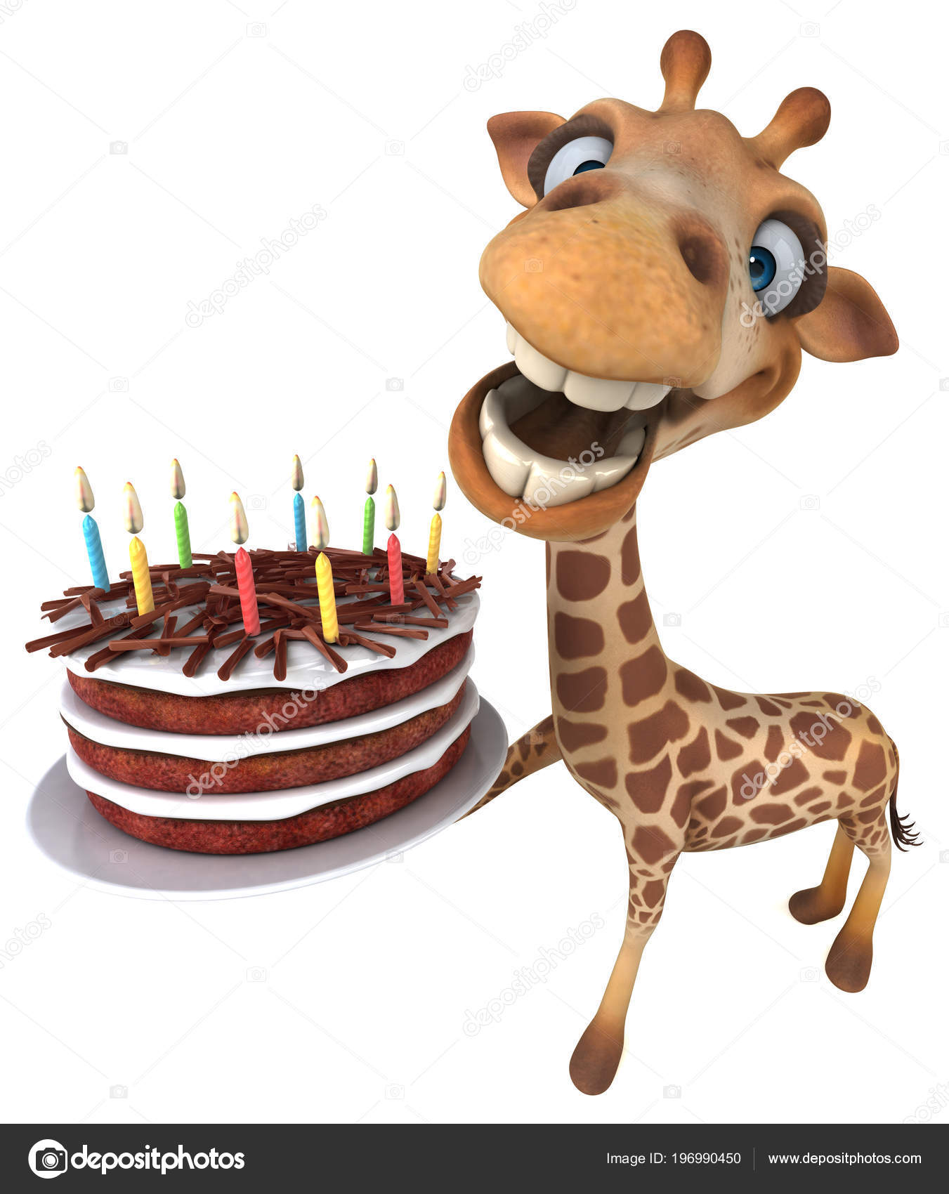 Funny Cartoon Character Cake Illustration — Stock Photo © julos #196990450, image size:1351x1700