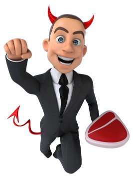 komik karikatür karakter etli - 3d çizim