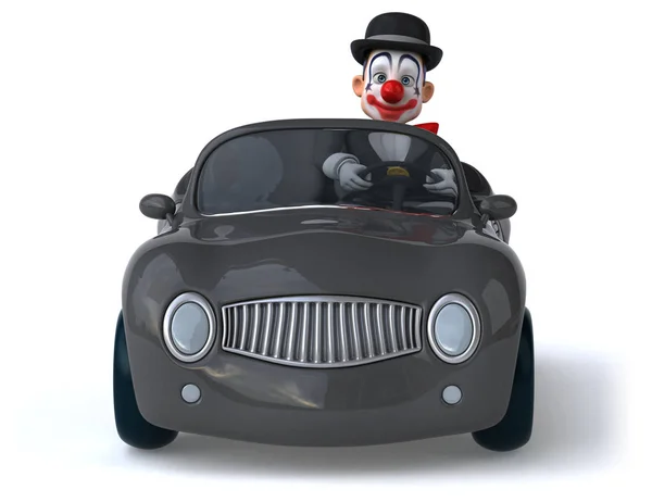 Funny Cartoon Character Car Illustration — Stock Photo, Image