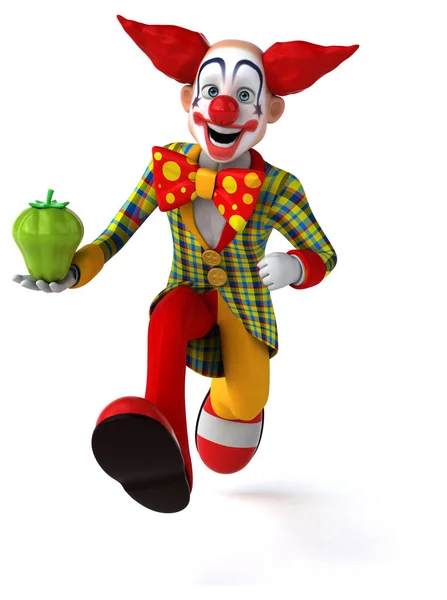 Веселий Клоун Мультяшний Персонаж Перцем — стокове фото