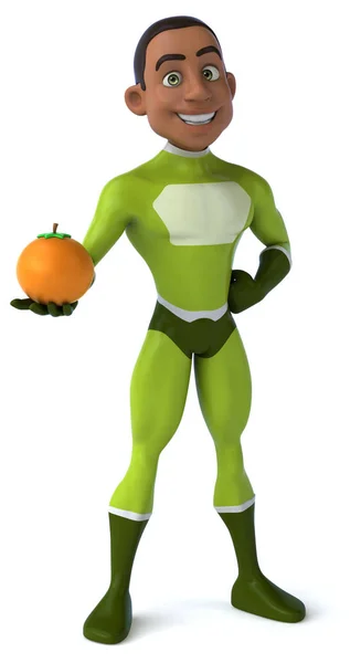 Funny Cartoon Character Orange Illustration — Stock Photo, Image