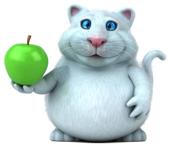 Funny Cartoon Character Apple Illustration — Stock Photo, Image