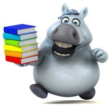 Eğlenceli çizgi film karakteri ile - 3d çizim kitapları