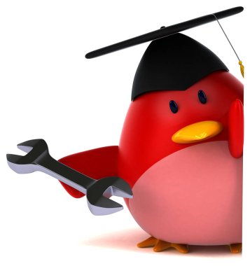 Komik çizgi film karakteri ile - 3d çizim aracı