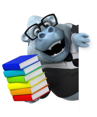 Eğlenceli çizgi film karakteri ile - 3d çizim kitapları