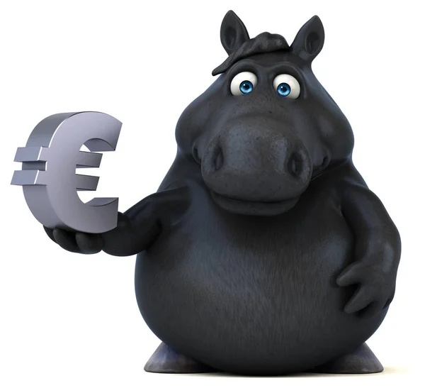 Leuk Personage Met Euro Illustratie — Stockfoto