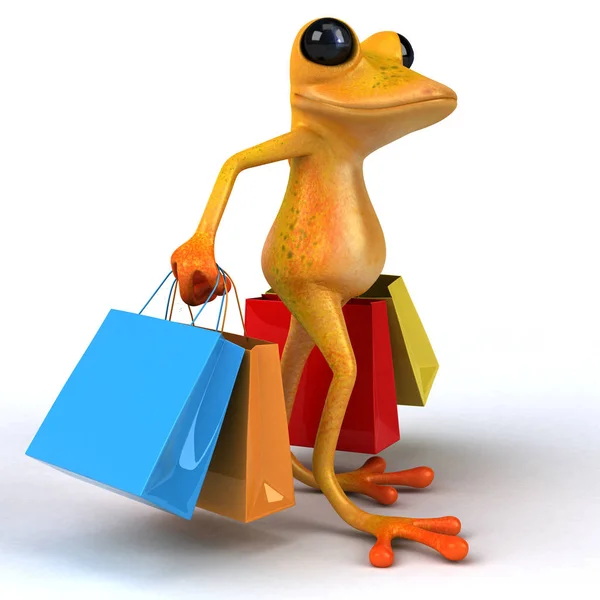 Fun Frog Bags Illustration — Stock Photo, Image