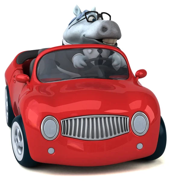 Personagem Desenho Animado Engraçado Carro Ilustração — Fotografia de Stock