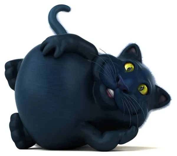 黒猫文字 3Dイラスト — ストック写真