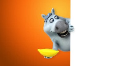 Muz - 3d animasyon ile eğlenceli at